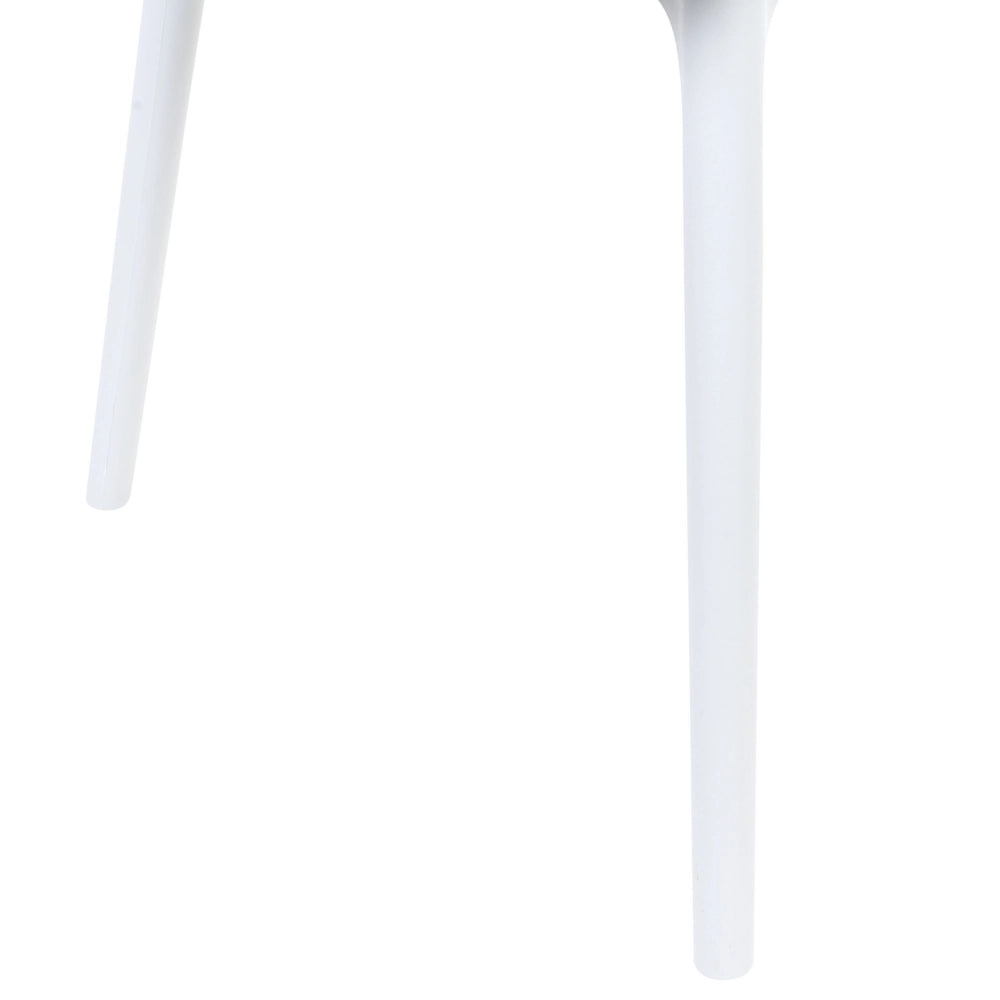 Set di 2 sedie da pranzo in materiale sintetico bianco stile moderno soggiorno cucina