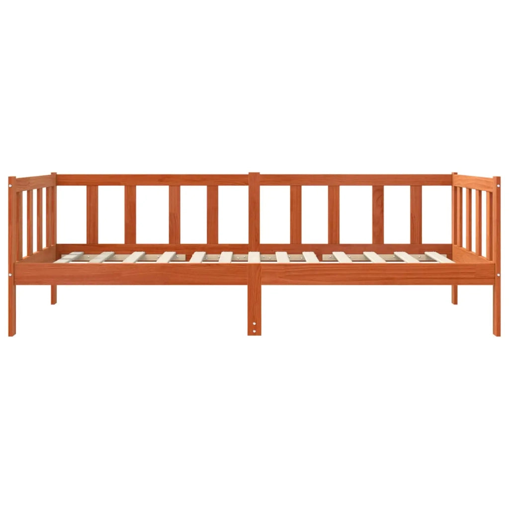 Struttura del letto Marrone cerato 90 x 190 cm Pino massello 863896
