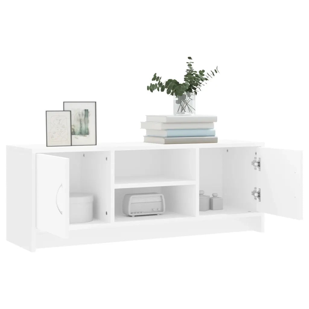 Mobile Porta TV Bianco 102x30x37,5 cm in Legno Multistrato 823253