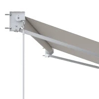 Tenda da Sole 2x2.5 m, a Bracci ad Azionamento Manuale, in Alluminio e Poliestere, Crema