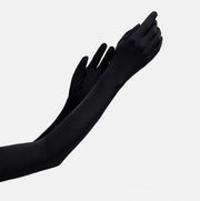 Mouflette antirayon - 53*8cm - palmo antiscivolo - adatta per donne, guida in auto, bicicletta, lavoro - guanti per le dita con cuffia - guanti protettivi per esterno - guanti lungo con protezione solare - maniche lunghe di tessuto impermeabile
