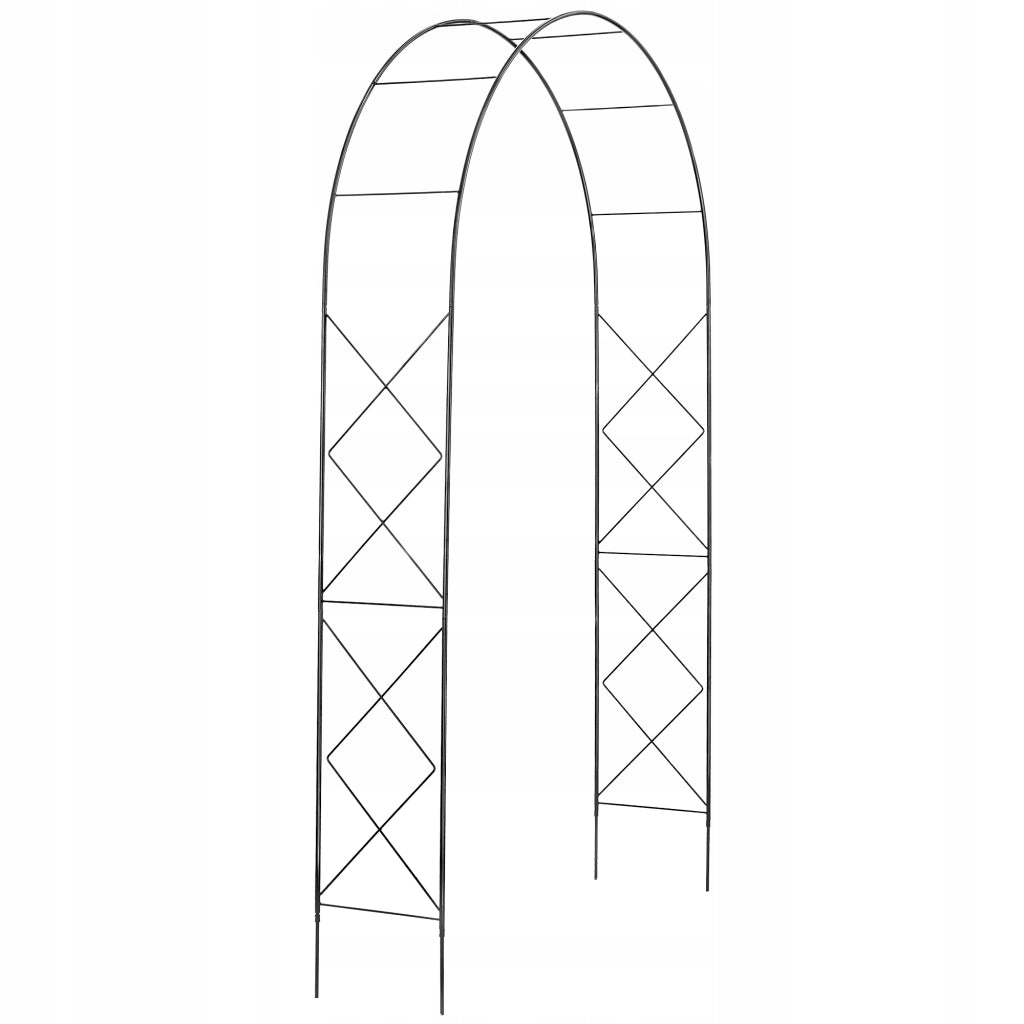 Arco da giardino in metallo KADAX per rose, rampicanti, fiori, supporto per fiori 255 cm