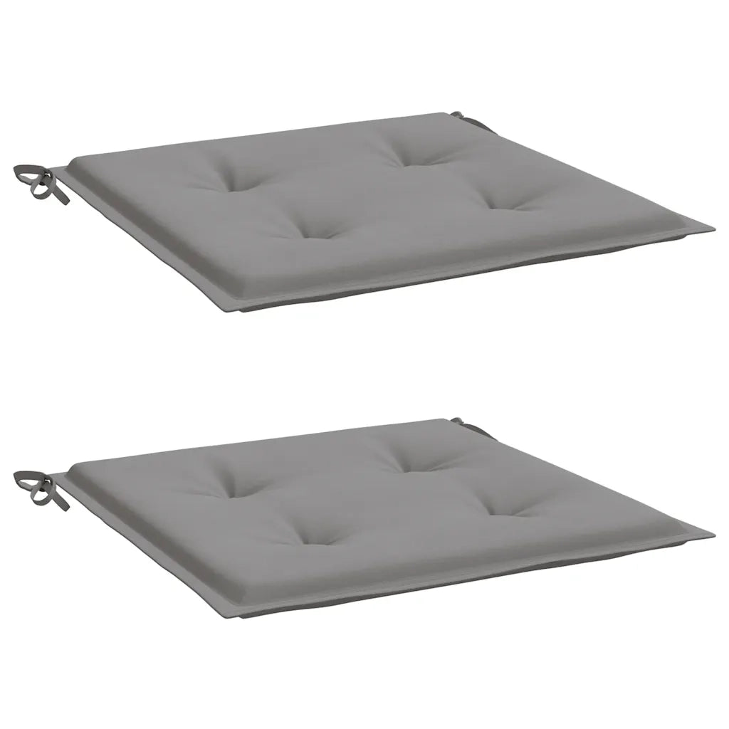 Cuscini per Sedia 2 pz Grigi 40x40x4 cm in Tessuto Oxford