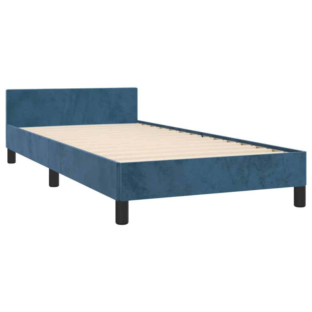 Giroletto senza Materasso Blu Scuro 90x200 cm in Velluto 3125920