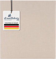 Album fotografico con copertina di lino - ricordo e archiviazione foto - 1 pezzo - beige - 60 pagine - 25 x 25 cm