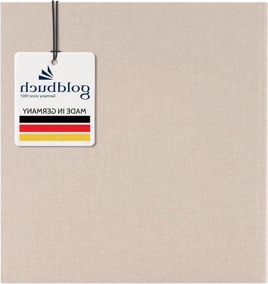 Album fotografico con copertina di lino - ricordo e archiviazione foto - 1 pezzo - beige - 60 pagine - 25 x 25 cm