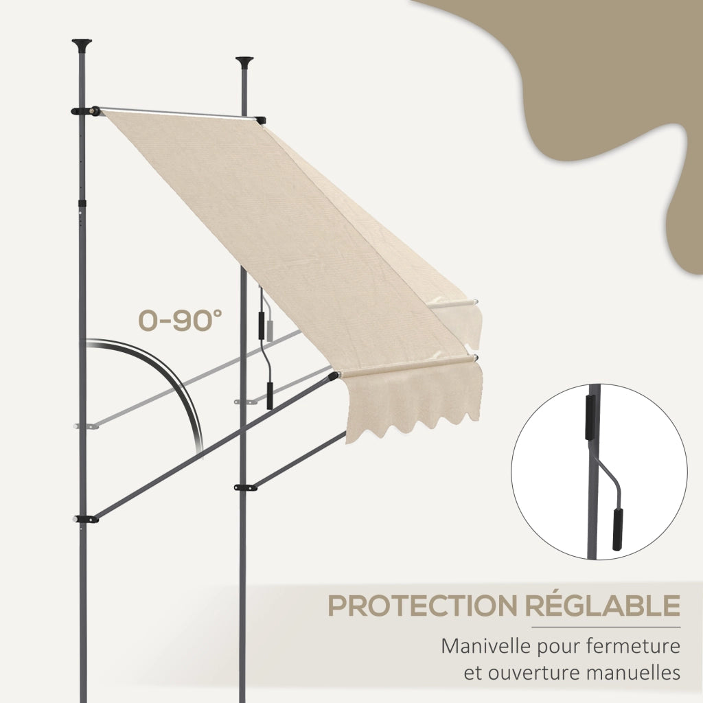 Tavolo pieghevole allungabile ¨C zephmum ¨C 150x120x210-300 cm metallo sabbia