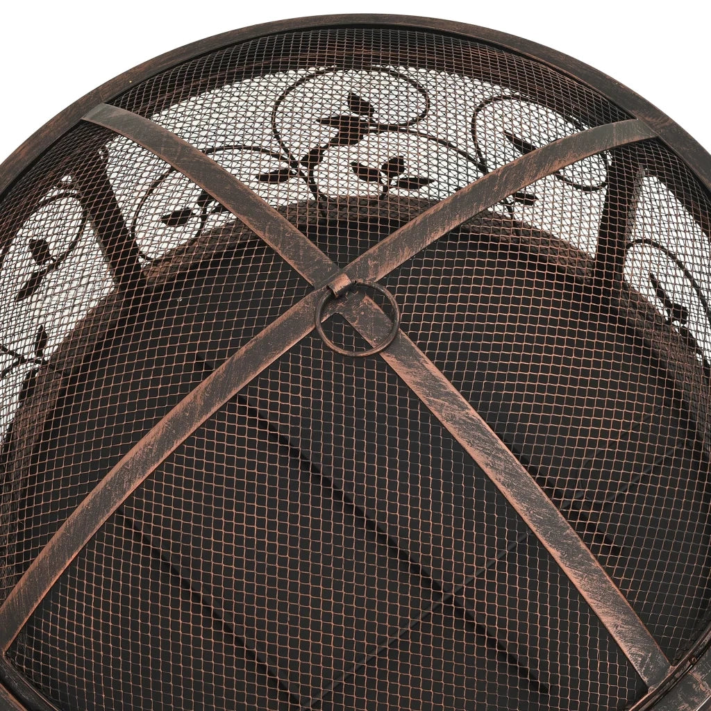Braciere Rustico con Attizzatoio 67,5 cm XXL in Acciaio 311891