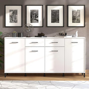 Madia Grondona, Credenza 4 Ripiani, 182.5x40x90h cm Bianco