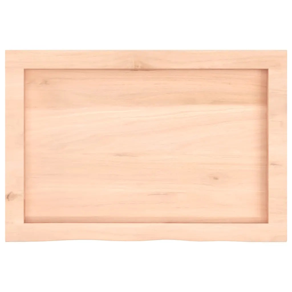 Ripiano a Parete 60x40x(2-6) cm Massello Rovere Non Trattato