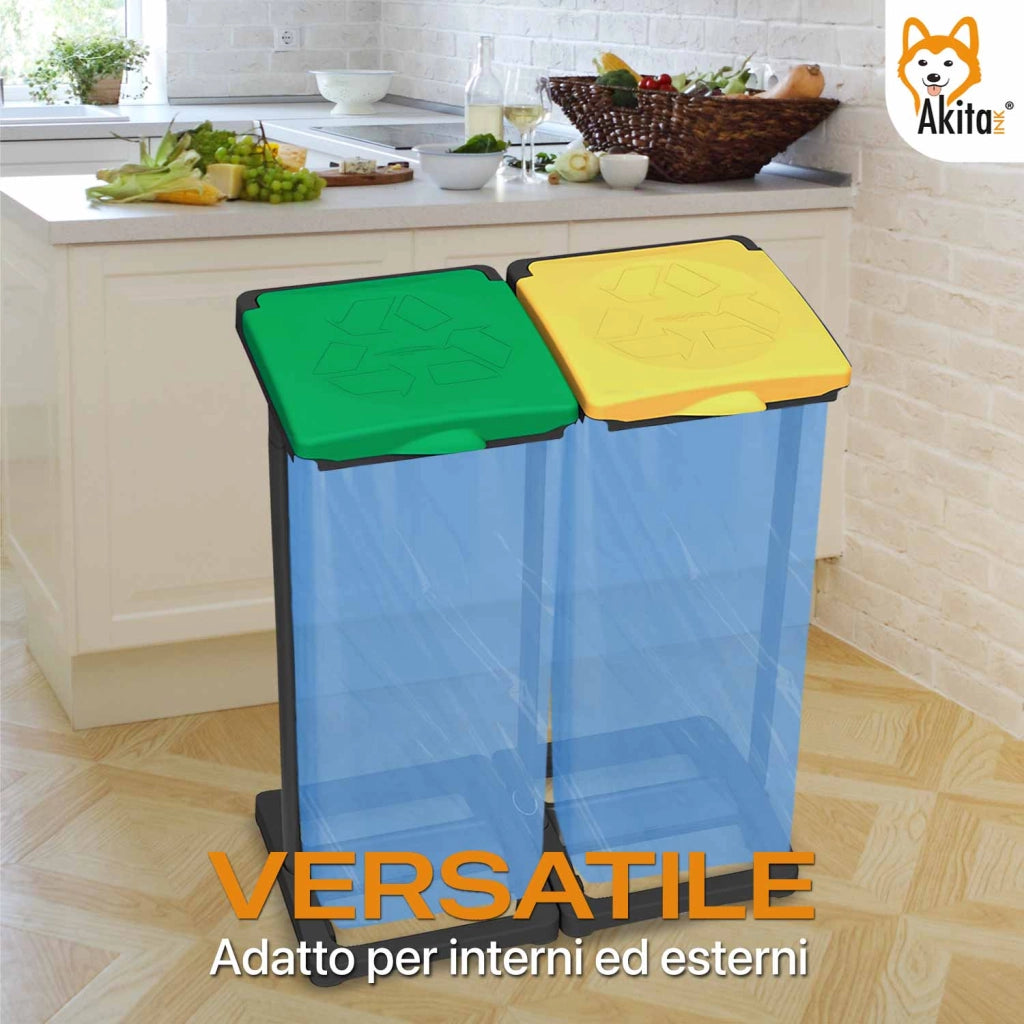 Portasacchi Differenziata 220L Akitaink Made in Italy