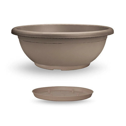 CIOTOLA DA 60 CM NAXOS CON SOTTOVASO VARI COLORI Colore: Avana