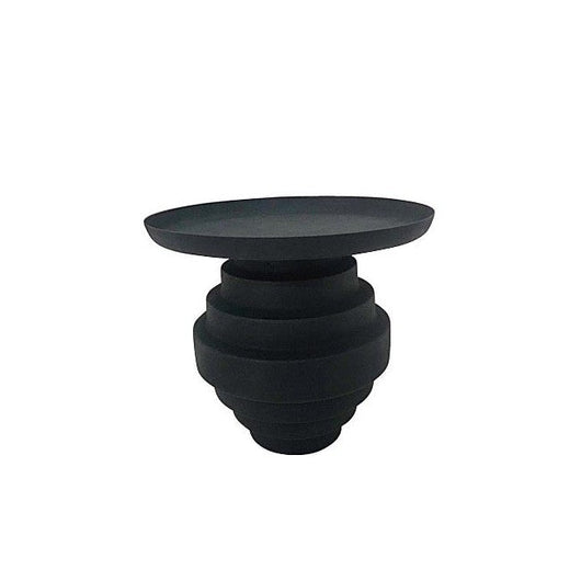 Tavolino Ø 40x35 cm Alka in Acciaio Nero