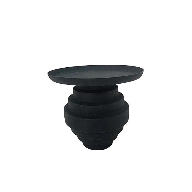 Tavolino Ø 40x35 cm Alka in Acciaio Nero