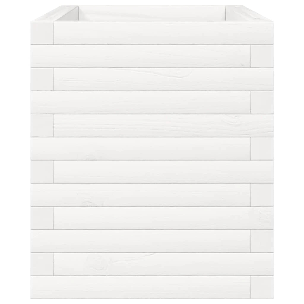 Fioriera rialzata per piante fiori patio giardino 70 x 40 x 45,5 cm legno di pino massiccio bianco 02_0037779