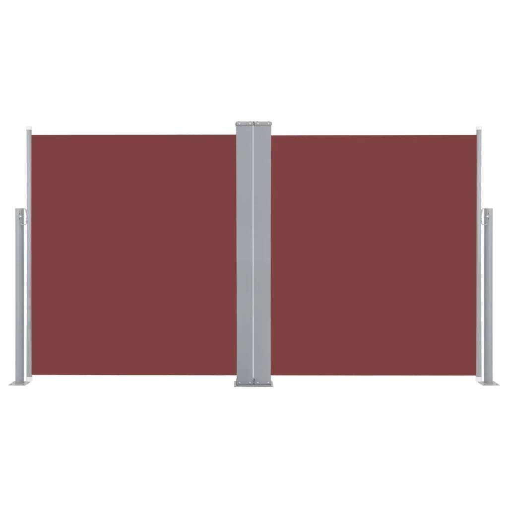 Tenda da sole laterale retrattile/schermo protettivo per patio giardino terrazza balcone 140 x 600 cm marrone 02_0007408