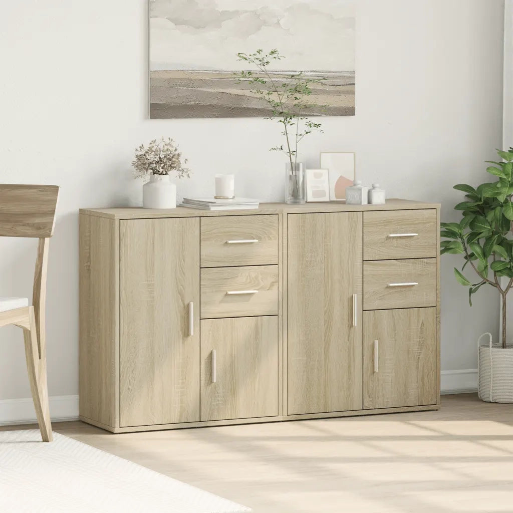 Credenze 2 pz Rovere Sonoma 60x31x70 cm in Legno Multistrato 3276562