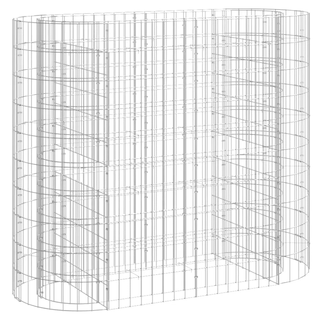 Gabbione con Letto Rialzato in Acciaio Zincato 120x50x100 cm 152032
