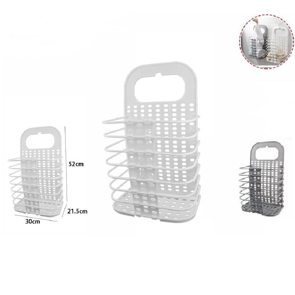Trade Shop - Portabiancheria Cesto Pieghevole Portaoggetti Cestino Biancheria Casa Bagno 70528 -