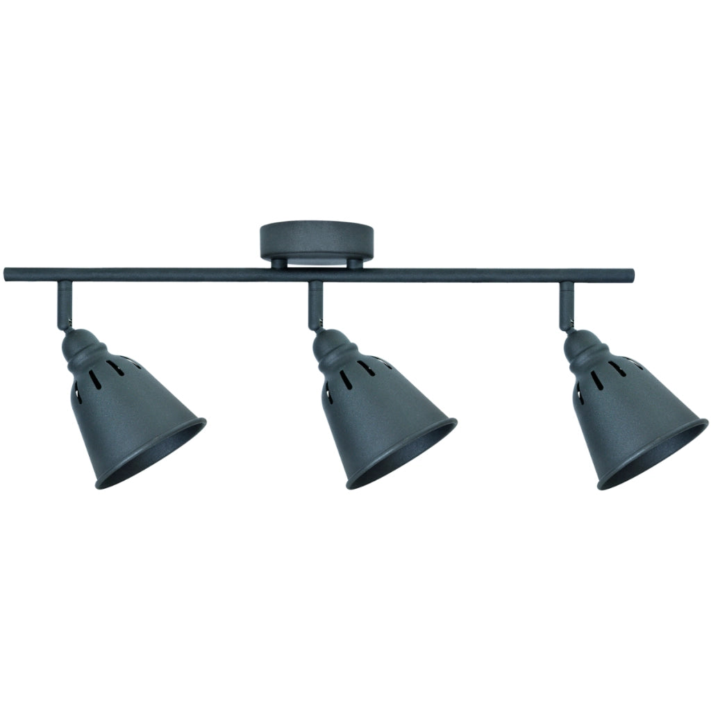 Lampada parete/soffitto orientabile 3 luci nera E14 Polux FIONA