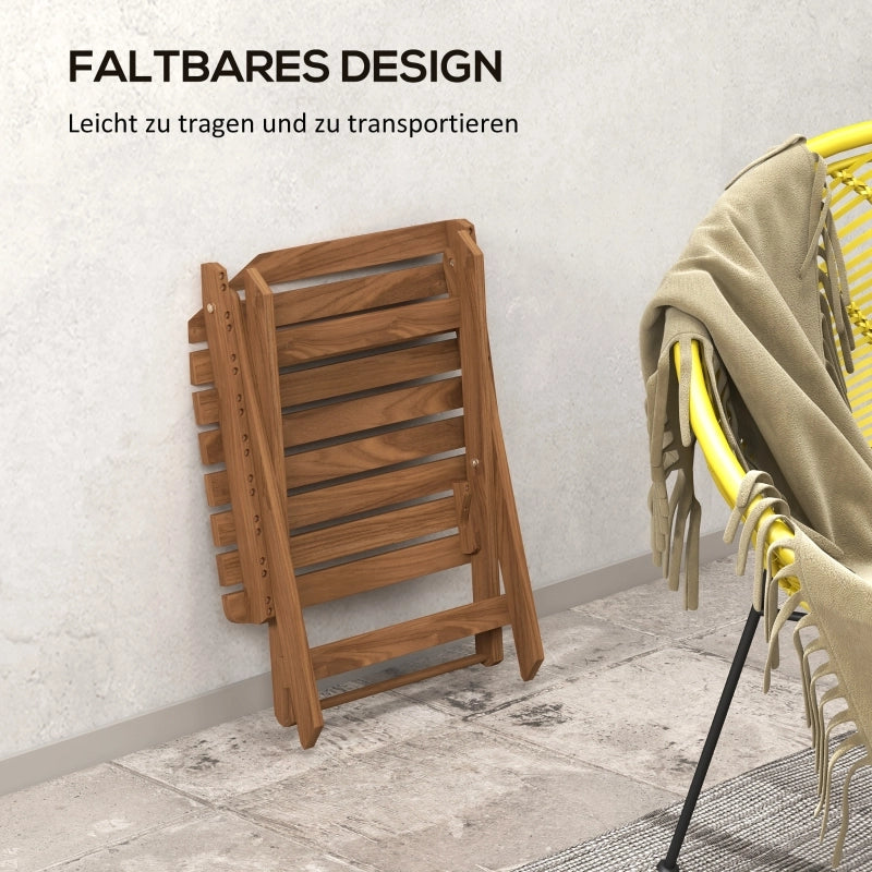Set 2 Tavoli Pieghevoli da Giardino ¨C MINIMAL ¨C Legno di Acacia, 45x45x45 cm