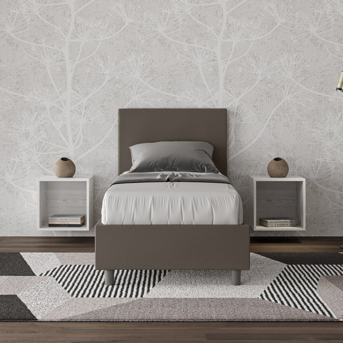 Letto Singolo 80x210 cm con Rete Adele Cappuccino