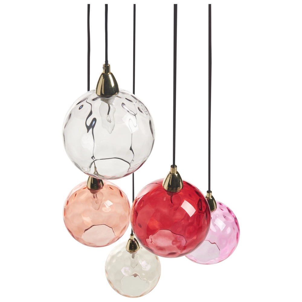 Lampada a sospensione in metallo rosso ferro vetro a sospensione Luce moderna Glam Illuminazione Soggiorno Sala da pranzo Camera da letto