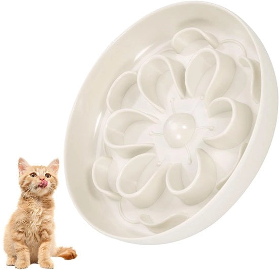 Lentotrasformatore Anti-schizzo per Cani Grandi - Forma Fiorale (Bianco)