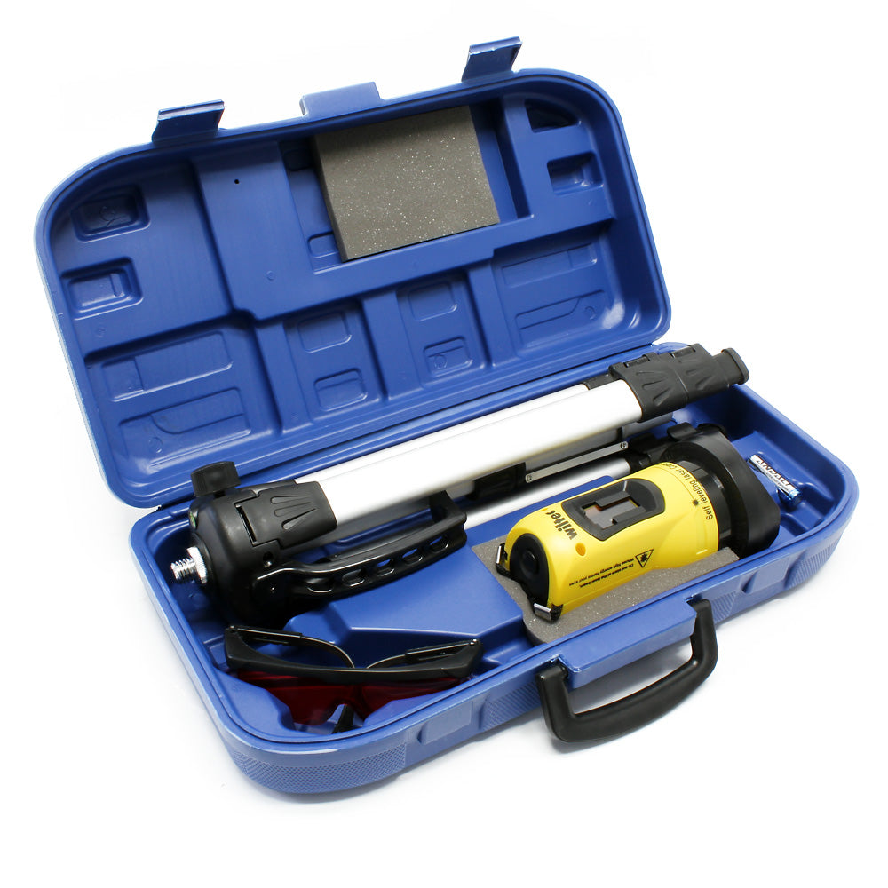 Livella laser autolivellante a linee incrociate con treppiede 1,2 m per misurare angoli e superfici