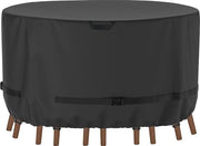 Copertura per giardino in tessuto Oxford 600D impermeabile e protetta da UV per tavolo e sedie da giardino (Ø 190 x 71 cm)