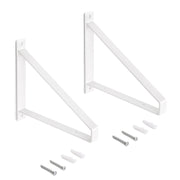 Set di supporti per mensole in legno Shelf con forma triangolare, Acciaio, Verniciato nero