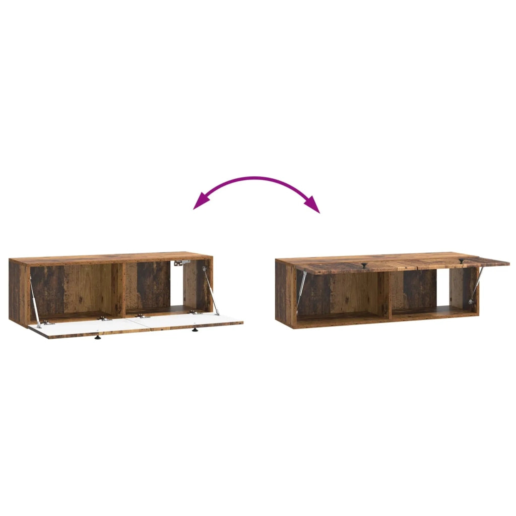 Mobile Porta TV da Muro Legno antico 98 x 31 x 30 cm
