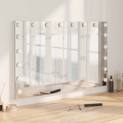 Specchio LED da Vanità Bianco 80 x 10 x 52,5 cm Vetro e acciaio 42020528