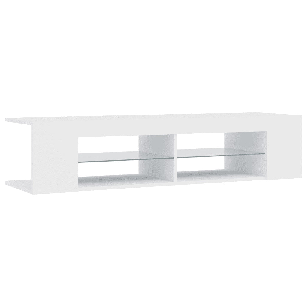 Mobile Porta TV con Luci LED Bianco 135x39x30 cm 804229