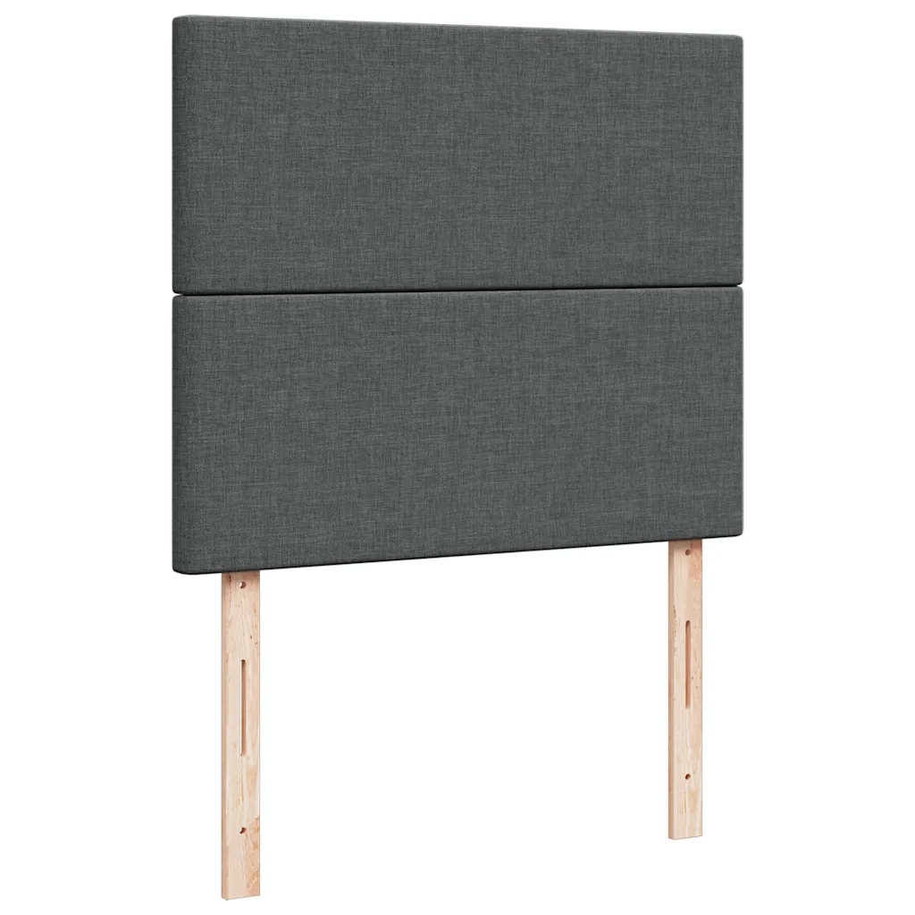 Giroletto a Molle con Materasso Grigio Scuro 120x190cm Tessuto