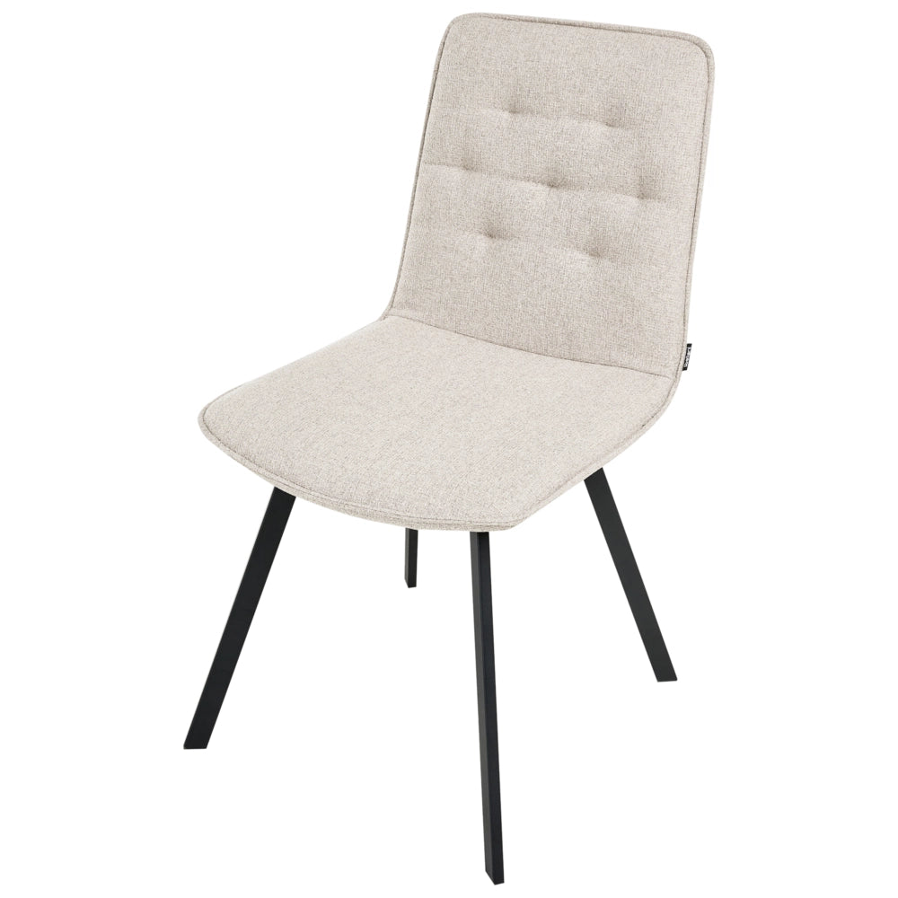 Set di 2 sedie da pranzo senza braccioli facile da pulire Beige chiaro design scandinavo
