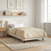 Duvet Invernale Crema 135 x 220 cm Microfibra e Fleece Teddy