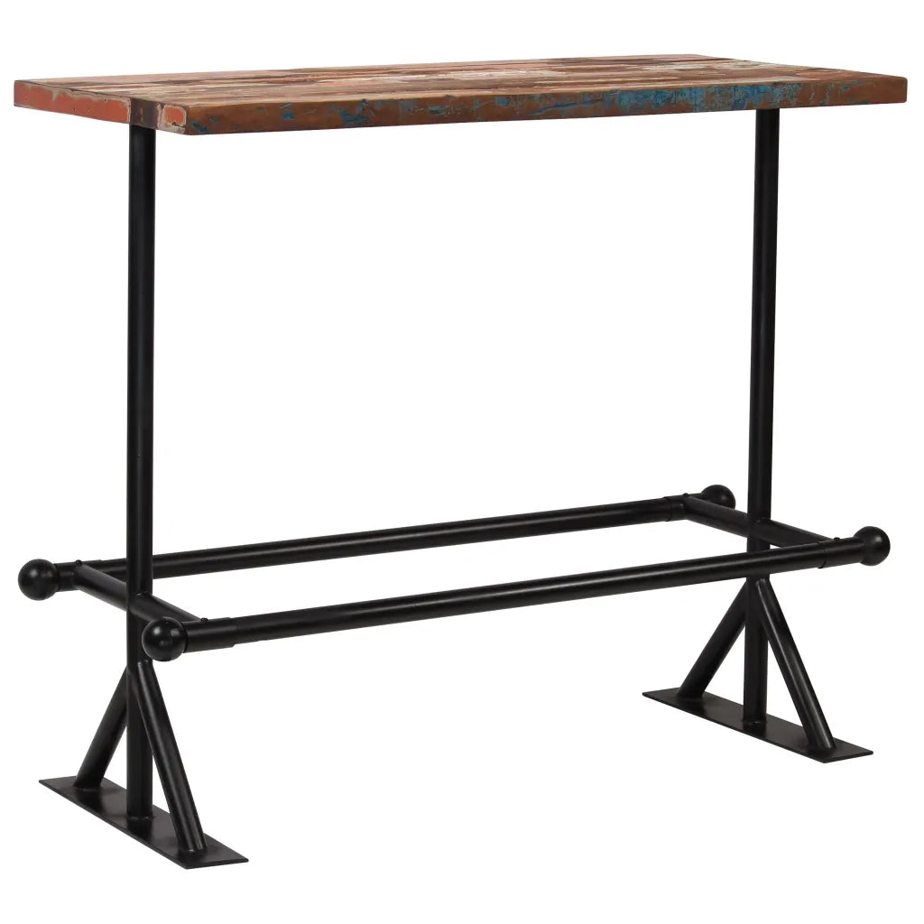 Set da Bar 5 pz in Legno Massello di Recupero Multicolore 245399