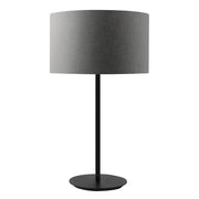 Lampada da Tavolo Vivien Nera con Paralume Cilindrico Antracite - Attacco E27 IP20 75W - Illuminazione Interni Rossini Group