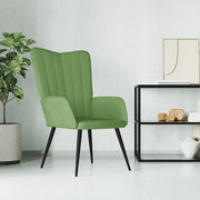 vidaXL Sedia Relax Verde Chiaro in Velluto