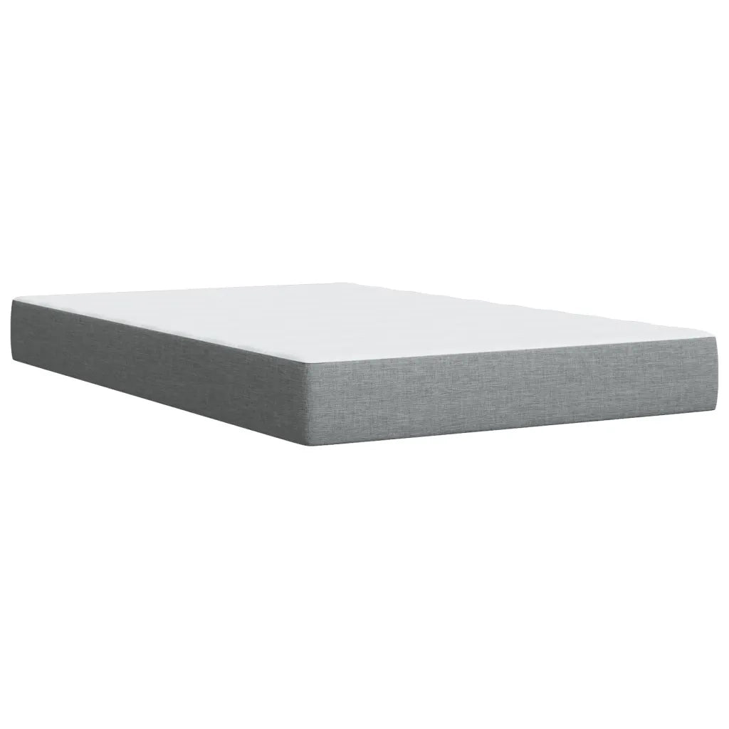 Giroletto a Molle con Materasso Grigio Chiaro 120x200cm Tessuto 3291628