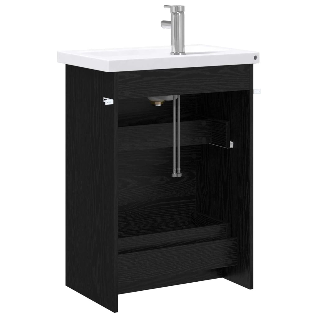 Set di mobili per il bagno Rovere Nero 61 x 40 x 84,5 cm 3404259
