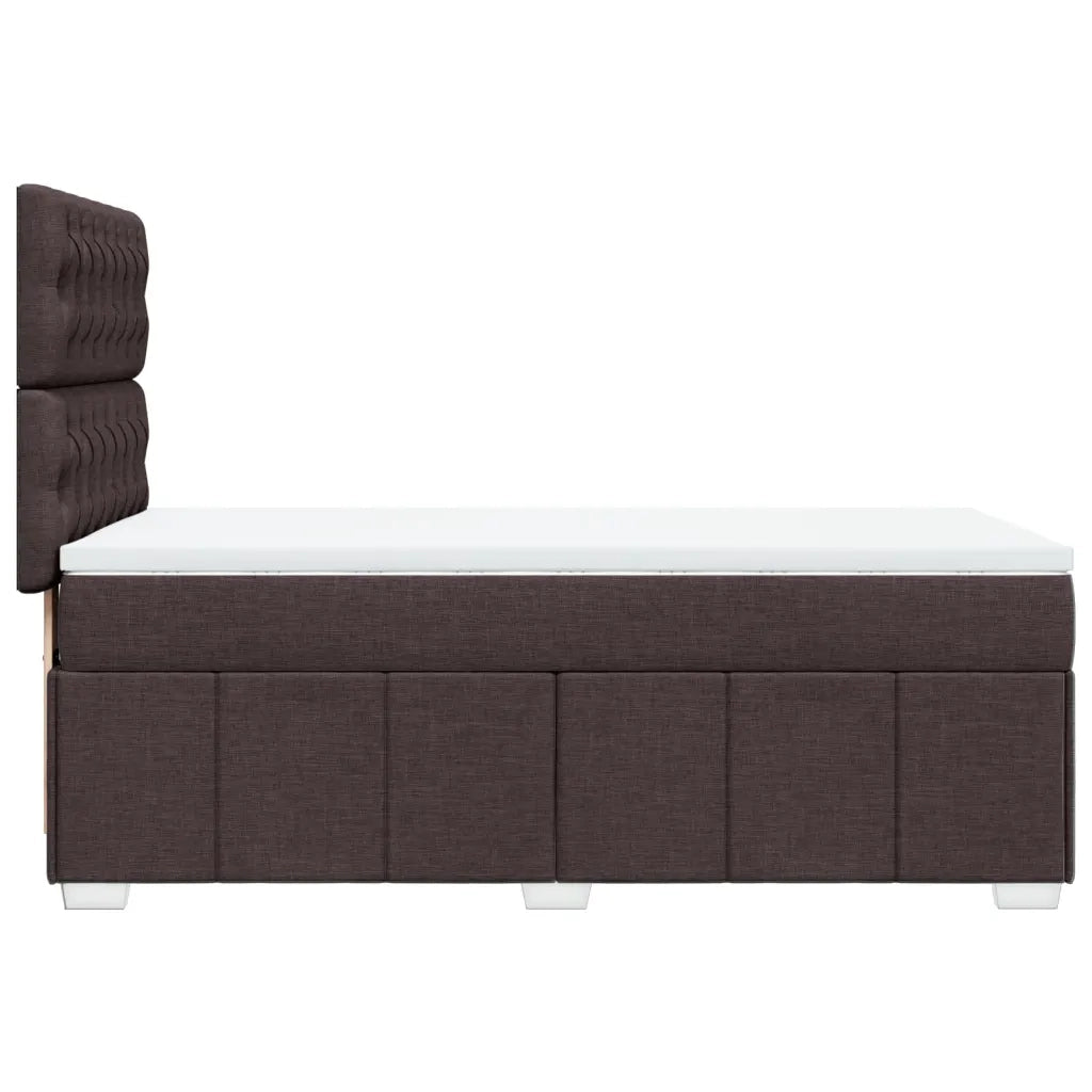 Giroletto a Molle con Materasso Marrone Scuro 100x200cm Tessuto 3293889