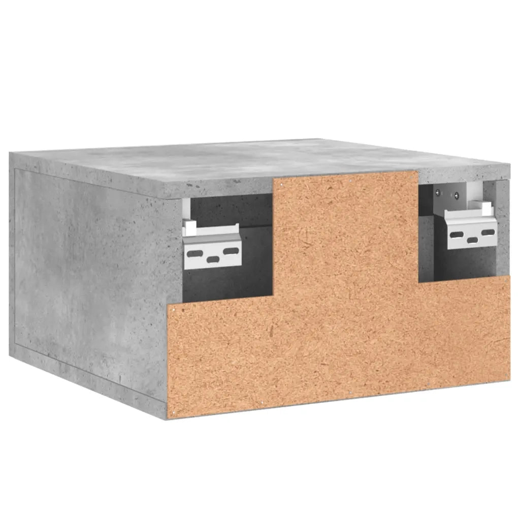 Comodino a Muro Grigio Cemento 35x35x20 cm 829812