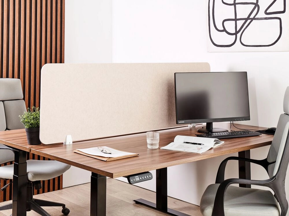Pannello Divisorio Beige Fonoassorbente 160 x 50 cm in Plastica PET