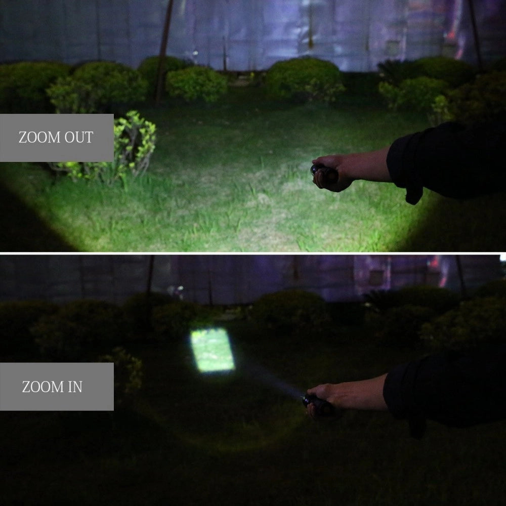 Trade Shop - Torcia Tattica Militare A Led Ultra Luminosa 1200 Lmn Impermeabile Con 5 Mod. -