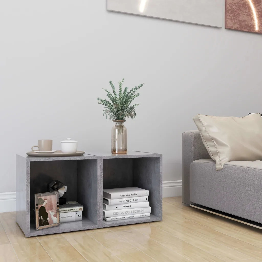 Mobile Porta TV 2 pz Grigio Cemento 37x35x37 cm in Truciolato cod mxl 18727
