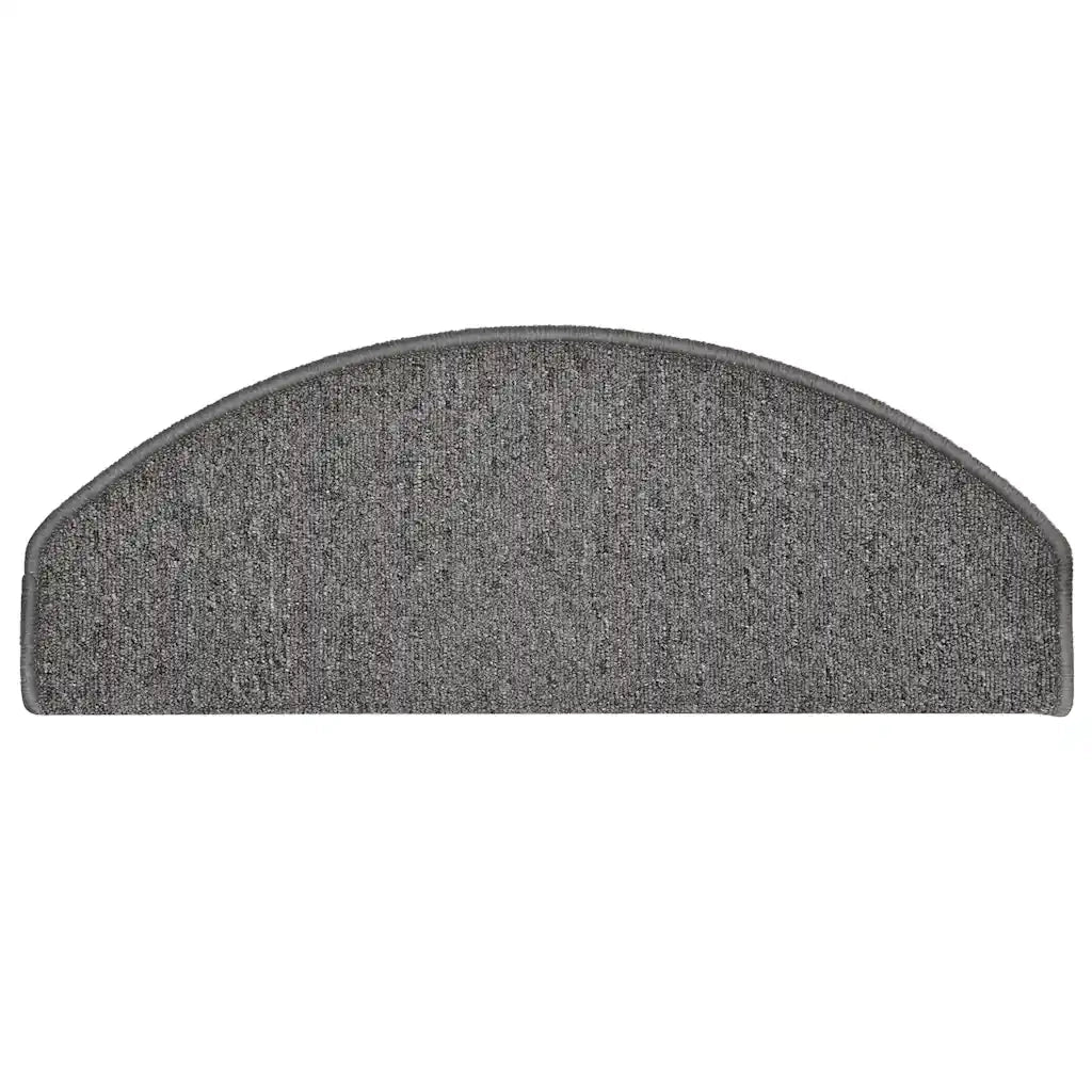 Tappetini per scale 30 pz 65x24x4 cm Grigio scuro Semicircolari Grandi