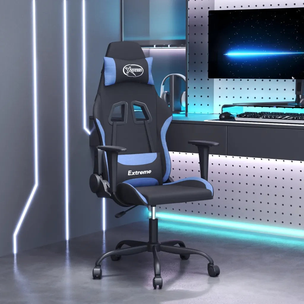 Sedia da Gaming Nero e Blu in Tessuto cod mxl 60447