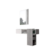 Limbadi, Mobile da Ingresso Specchio Incluso, 100x31x75h cm Grigio Cemento